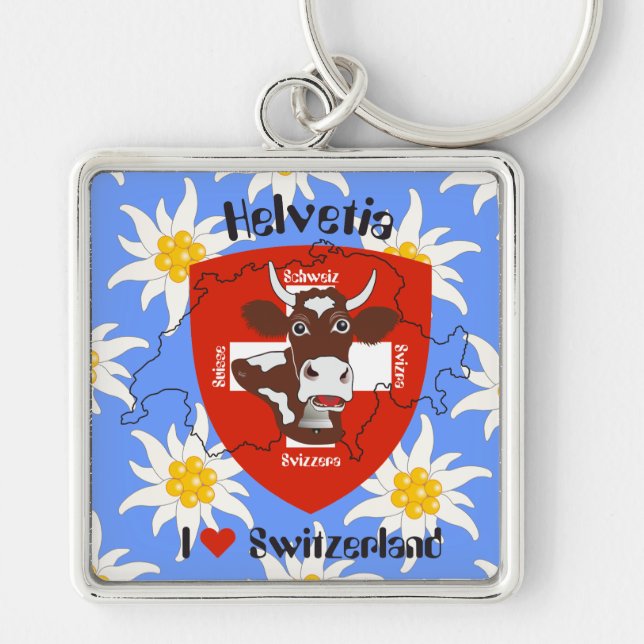 Chaveiro Eu amo a Suiça Schlüsselanhänger (Frente)