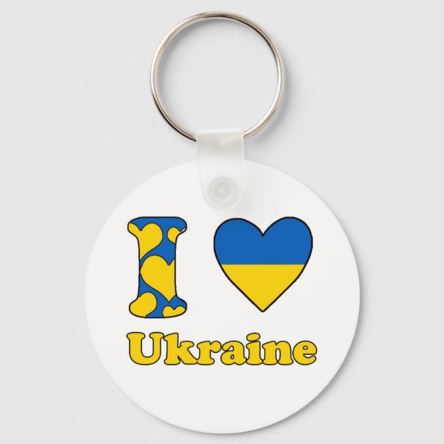 Chaveiro Eu amo a Ucrânia (Frente)