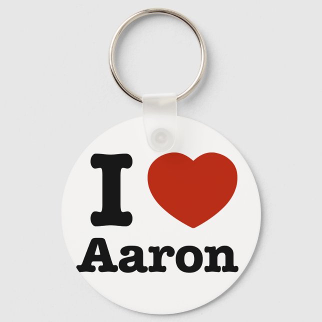 Chaveiro Eu amo Aaron (Frente)