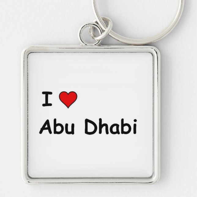 Chaveiro Eu amo Abu Dhabi (Frente)
