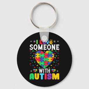 Chaveiro Eu Amo Alguém Com Autismo Sensibilização Homens Mu