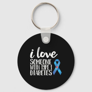 Chaveiro Eu Amo Alguém Com Consciência Da Diabetes Tipo 1