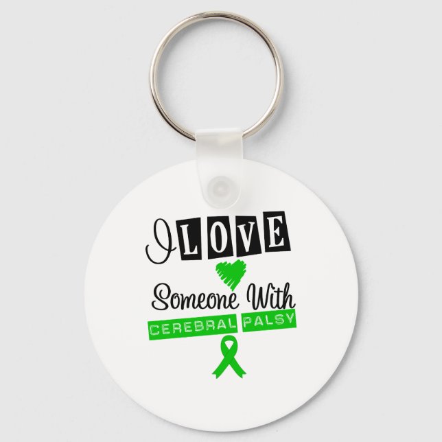 Chaveiro Eu Amo Alguém Com Uma Paralisia Cerebral (Frente)