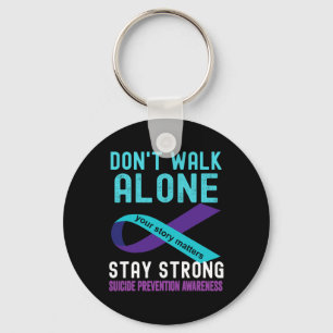 Chaveiro Eu Amo Alguém Que Prevenir Suicídio Em Teal-Purple