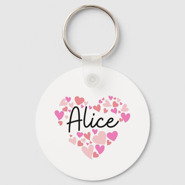 Chaveiro Eu amo Alice (Frente)