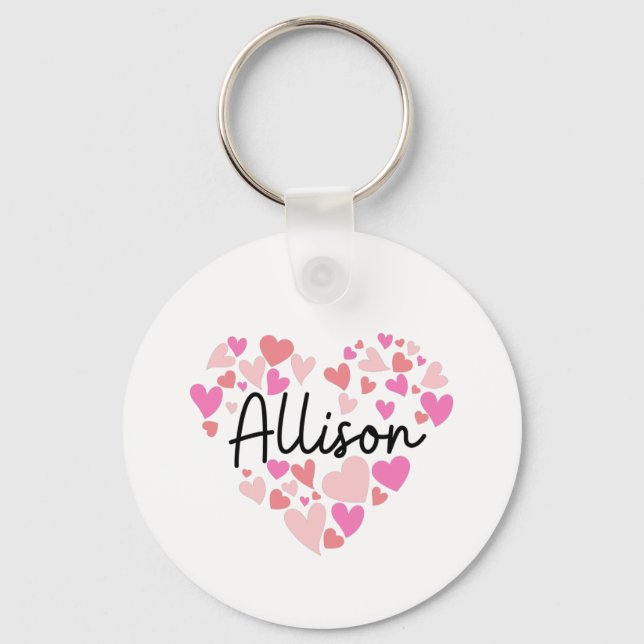 Chaveiro Eu amo Allison (Frente)