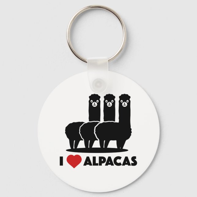 Chaveiro Eu Amo Alpacas (Frente)
