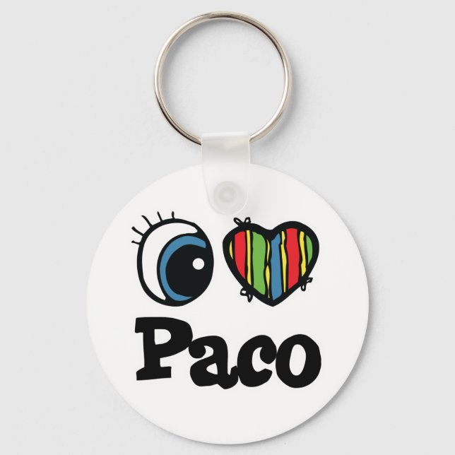 Chaveiro Eu Amo (Amo) Paco (Frente)