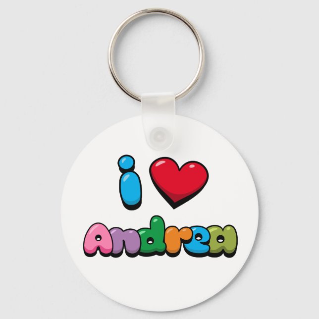 Chaveiro Eu Amo Andrea (Frente)