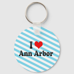 Chaveiro Eu amo Ann Arbor, os Estados Unidos