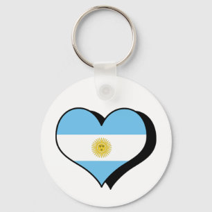 Chaveiro Eu Amo Argentina Pingente de Chave