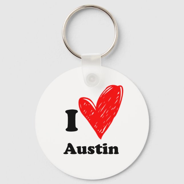 Chaveiro Eu amo Austin (Frente)