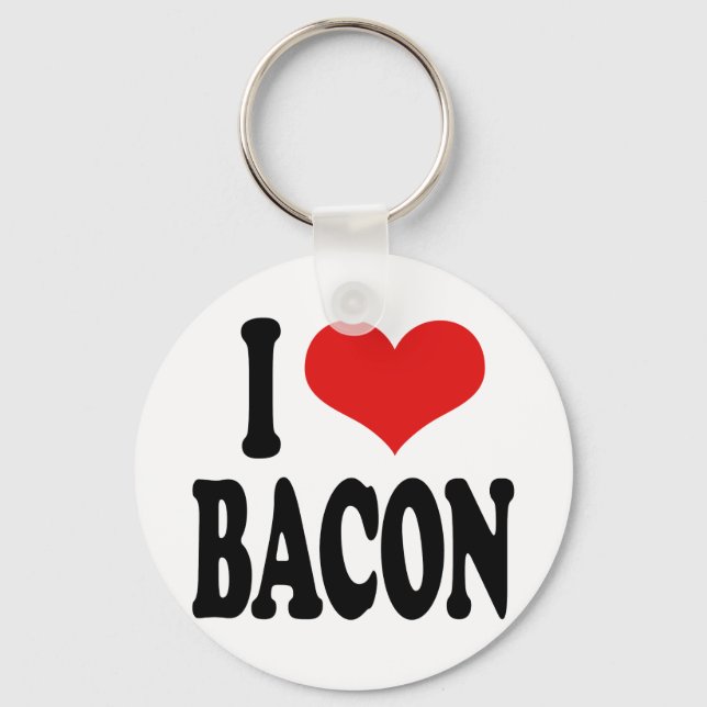 Chaveiro Eu Amo Bacon (Frente)