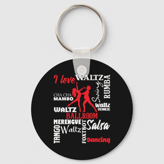Chaveiro Eu Amo Ballroom Dancing - Dance Instrutor Pair Ch (Frente)