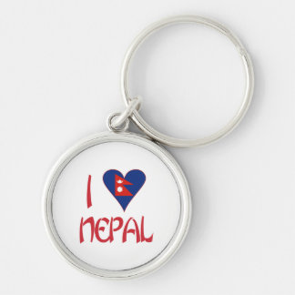 Chaveiro Eu Amo (Bandeira do Coração Nepalesa) Nepal
