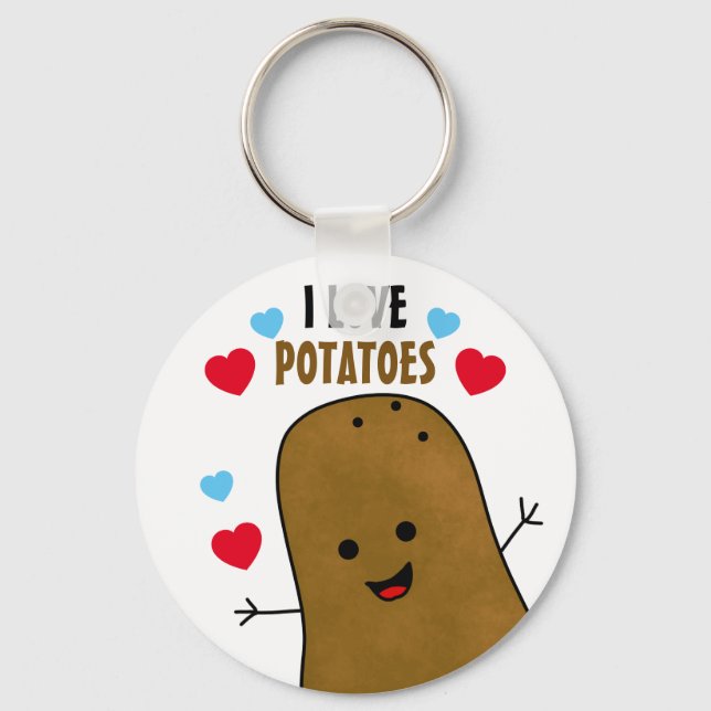 Chaveiro Eu Amo Batatas  (Frente)
