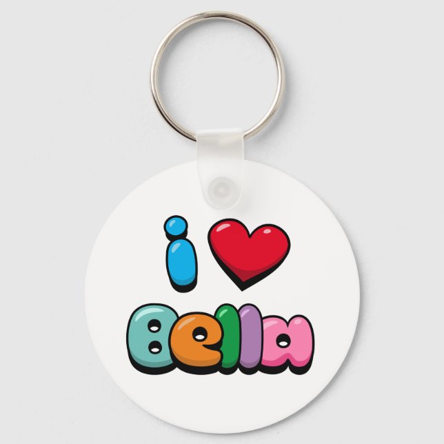 Chaveiro Eu Amo Bella (Frente)