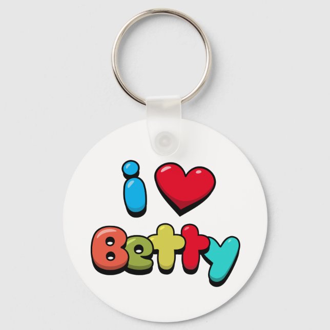 Chaveiro Eu Amo Betty (Frente)
