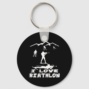 Chaveiro Eu Amo Biathlon Winter Sports Ski Biathlett