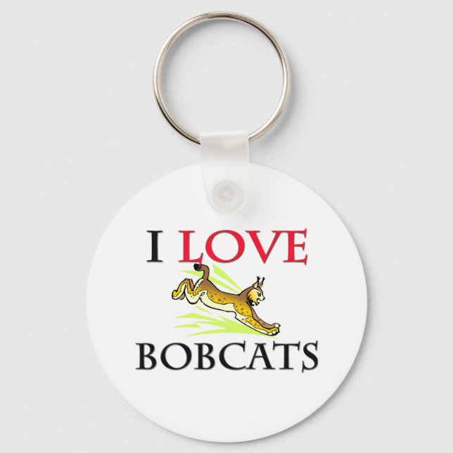 Chaveiro Eu amo Bobcats (Frente)
