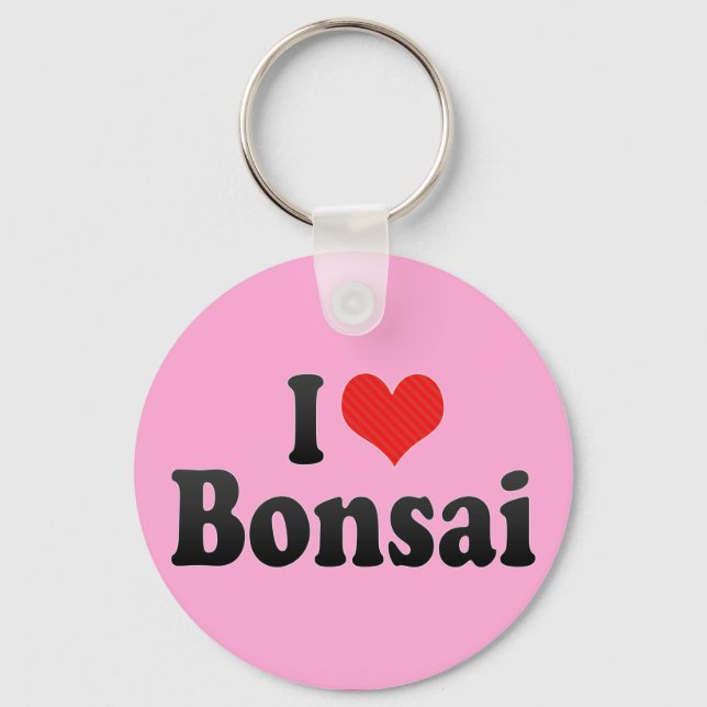Chaveiro Eu Amo Bonsai (Frente)
