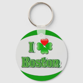 Chaveiro eu amo Boston - Clover