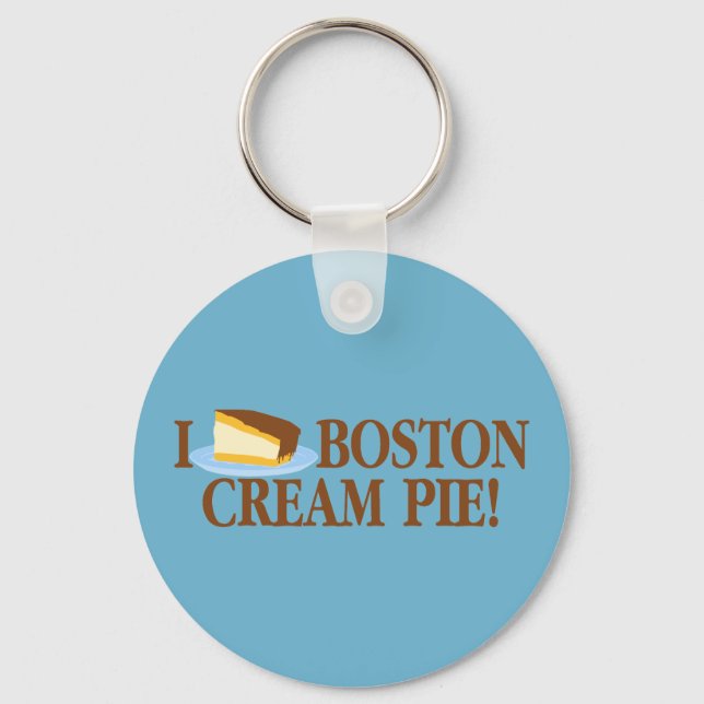 Chaveiro Eu Amo Boston Cream Pie (Frente)