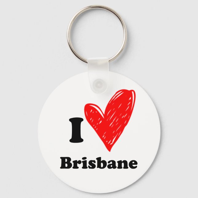 Chaveiro Eu Amo Brisbane (Frente)
