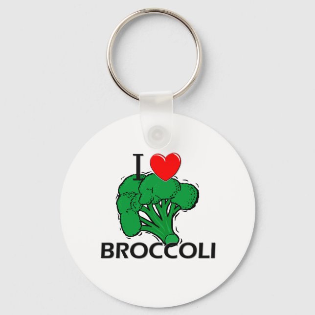 Chaveiro Eu Amo Broccoli (Frente)