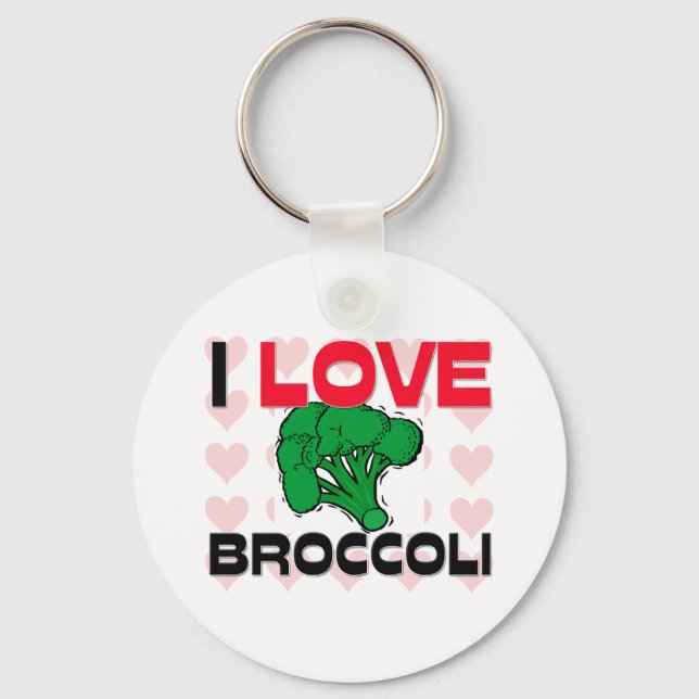 Chaveiro Eu Amo Broccoli (Frente)
