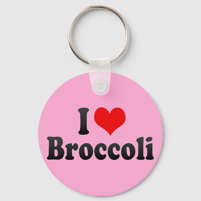 Chaveiro Eu Amo Broccoli (Frente)
