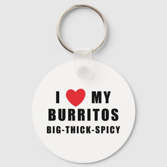 Chaveiro Eu Amo Burritos (Frente)