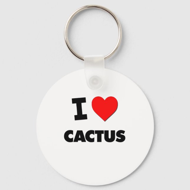 Chaveiro Eu amo Cactus (Frente)