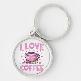 Chaveiro Eu Amo Café - Engraçado Cafeine Drinker Caffeine A