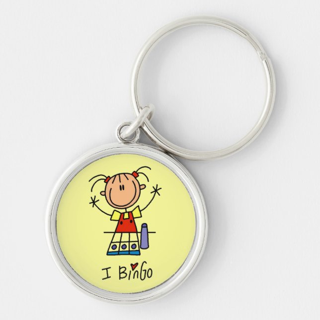 Chaveiro Eu Amo Camisetas e Presentes de Bingo (Frente)