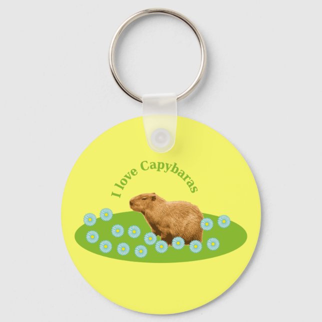 Chaveiro Eu amo Capybaras (Frente)