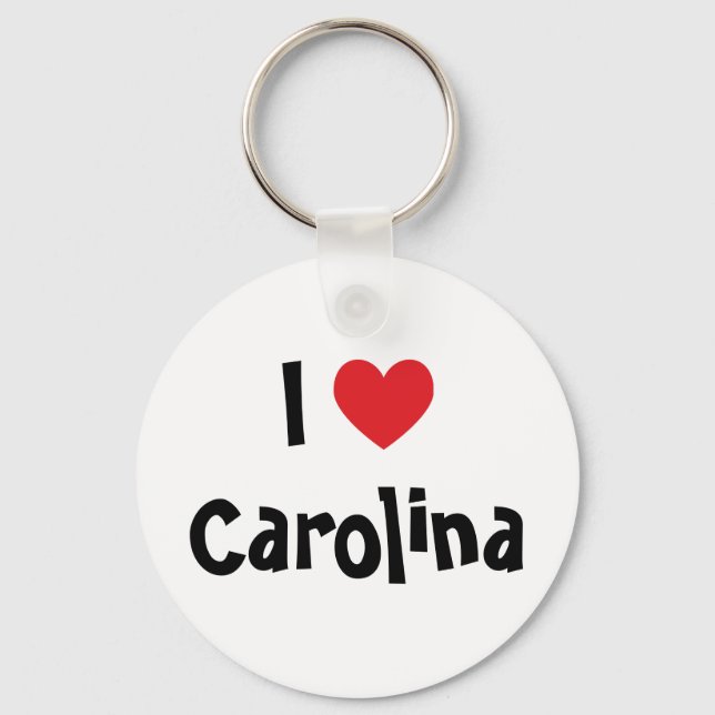 Chaveiro Eu Amo Carolina Pulseira (Frente)