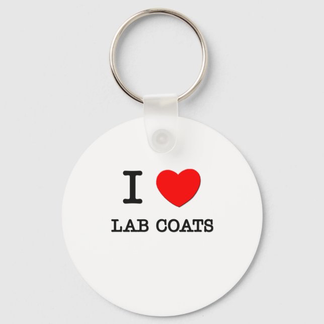 Chaveiro Eu amo Casacos de laboratório (Frente)