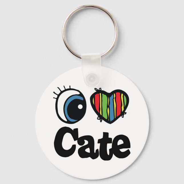 Chaveiro Eu Amo Cate (Frente)