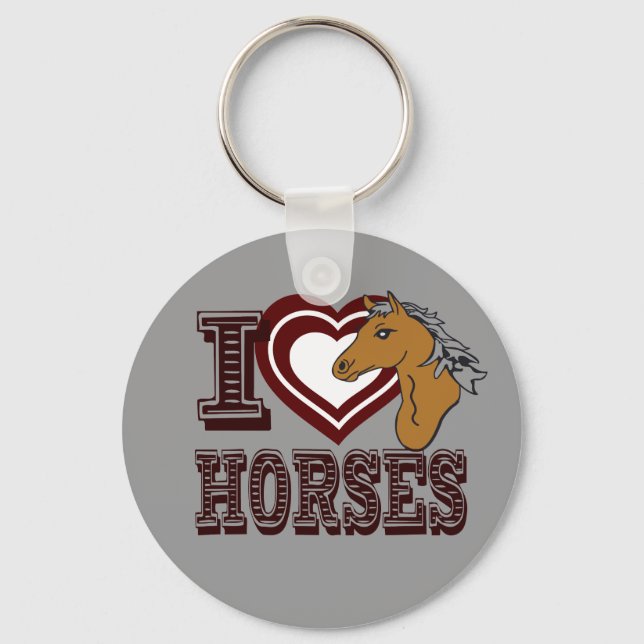 Chaveiro Eu amo Cavalos (Frente)