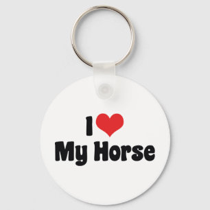 Chaveiro Eu Amo Cavalos Coração - Amante de Cavalos