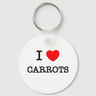 Chaveiro Eu amo CENOURAS (a comida)