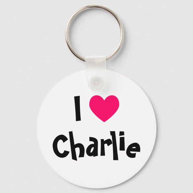 Chaveiro Eu amo Charlie (Frente)