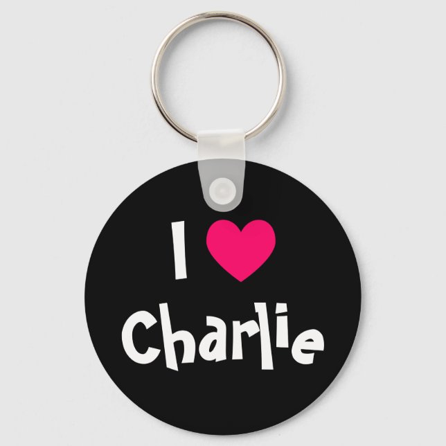 Chaveiro Eu amo Charlie (Frente)