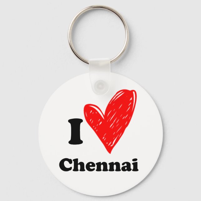 Chaveiro Eu Amo Chennai (Frente)