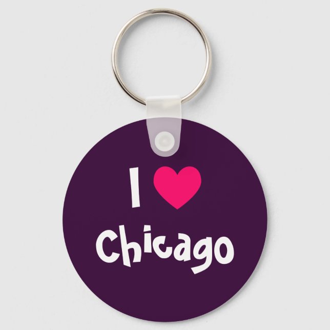 Chaveiro Eu amo Chicago (Frente)