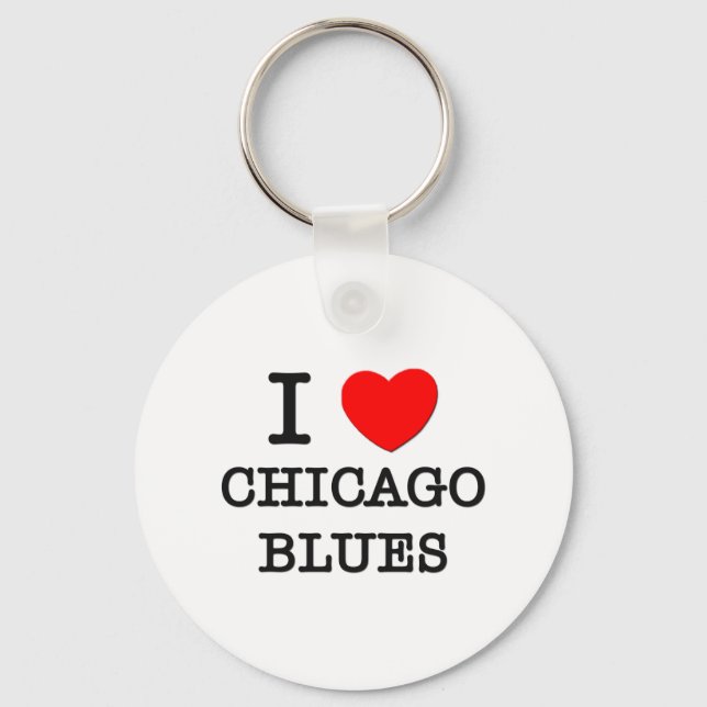 Chaveiro Eu amo Chicago Blues (Frente)