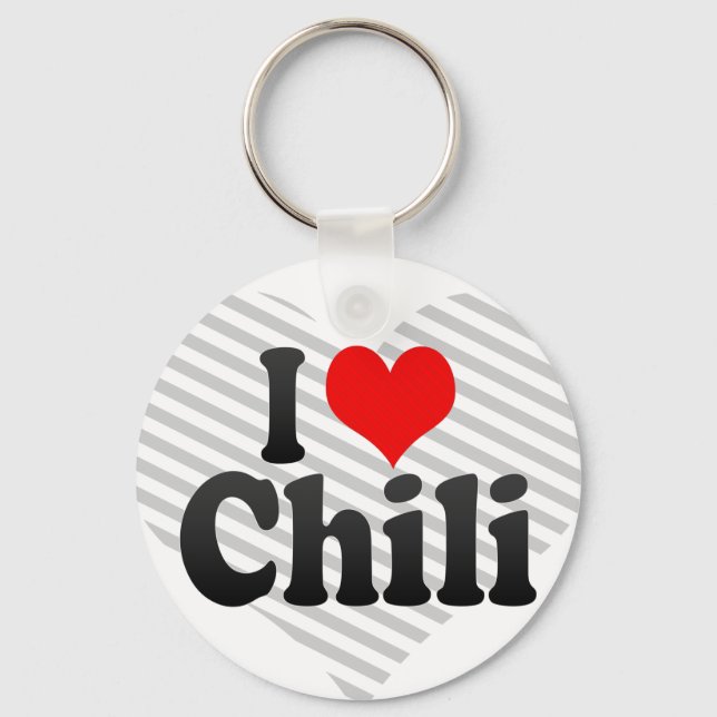 Chaveiro Eu amo Chili (Frente)