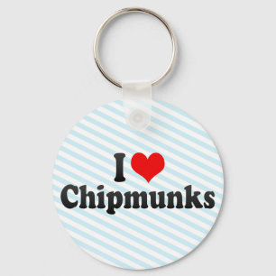Chaveiro Eu Amo Chipmunks