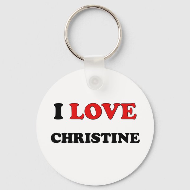 Chaveiro Eu Amo Christine (Frente)